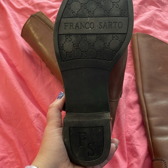 Franco Sarto size 7 brown leather riding boots - Picture 3 of 11